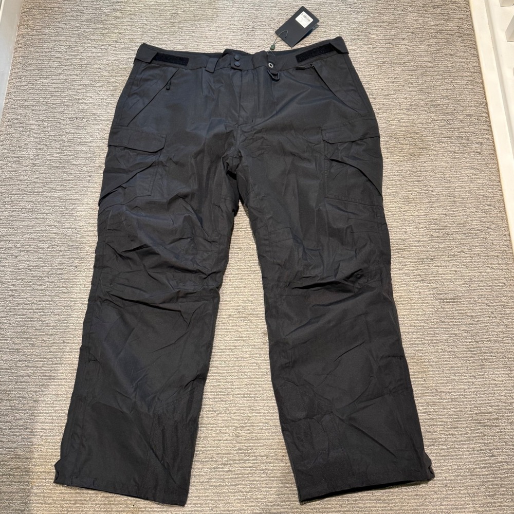 Free Soldier Mens Thermal Insulated Ski Pants Black Cargo Snow Pants XL/30L NEW